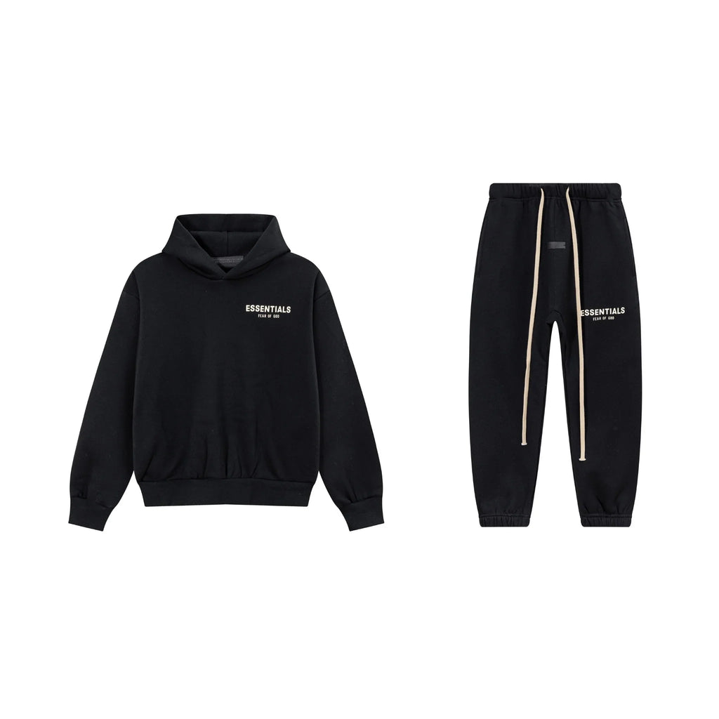 Black Essentials Tracksuit Pullover