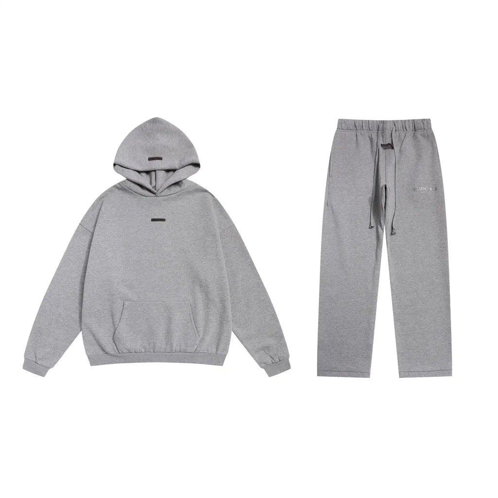 Cloudy Gray Essentials Tracksuit Pullover