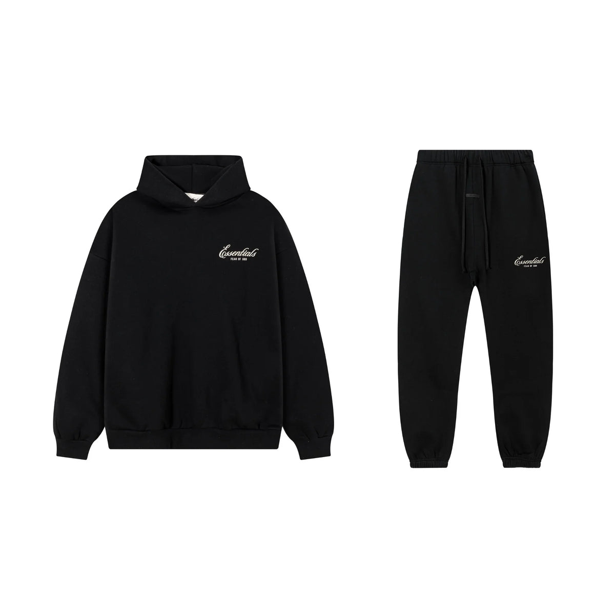 Black Essentials Tracksuit Pullover