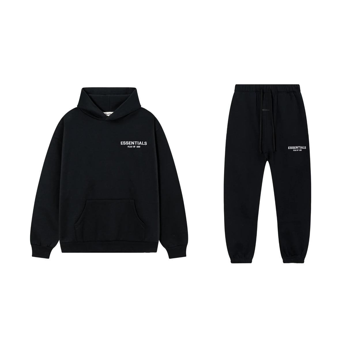 Black Essentials Tracksuit Pullover