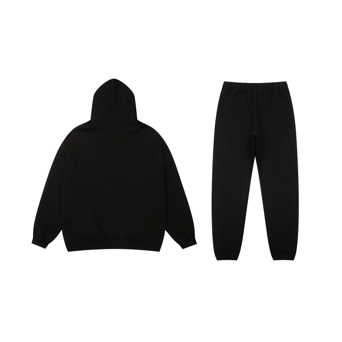 Essentials Black Relaxed Tracksuit – Fear of God Fleece Set