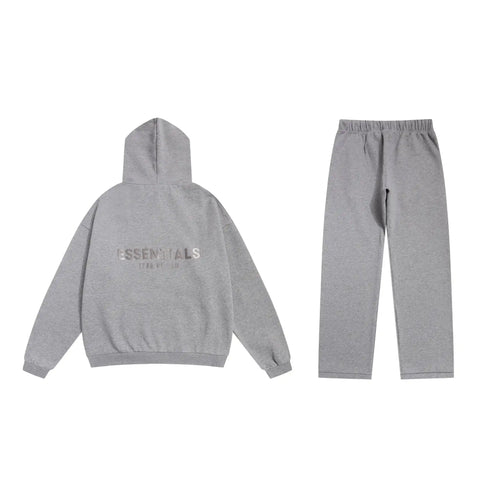 Cloudy Gray Essentials Tracksuit Pullover
