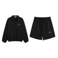 Primary Essentials Tracksuit Black Half-Zip Nylon Pullover