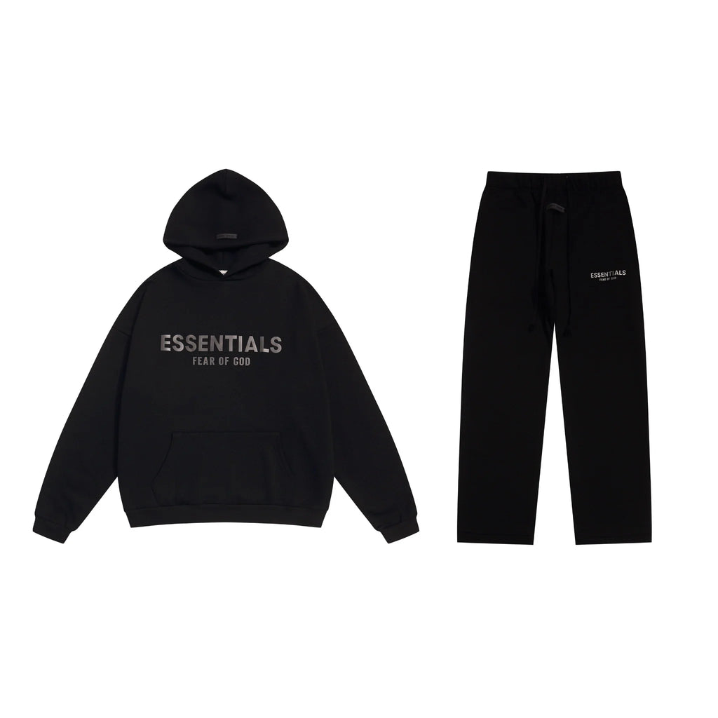 Black Essentials Tracksuit Pullover