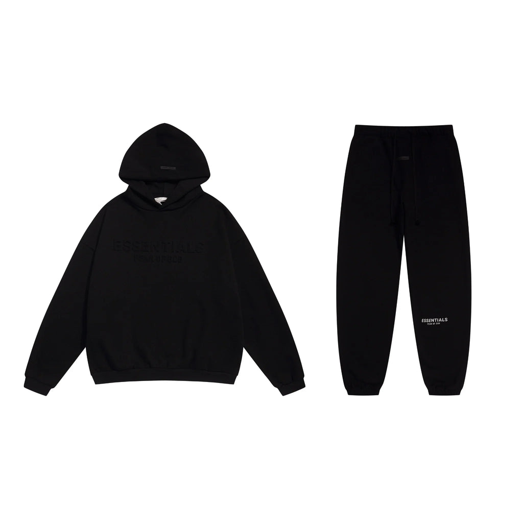 Black Essentials Tracksuit Pullover