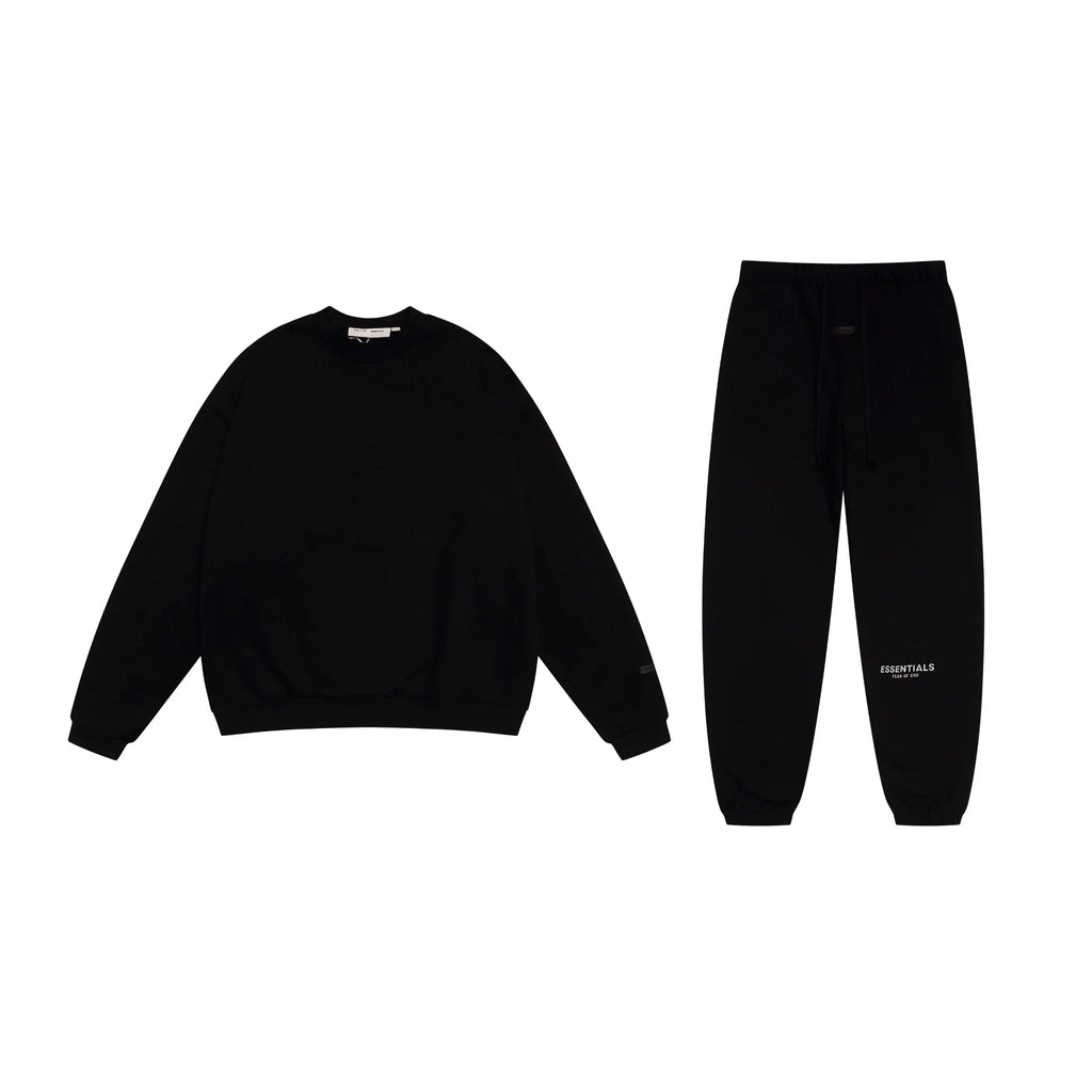 Black Essentials Tracksuit Pullover