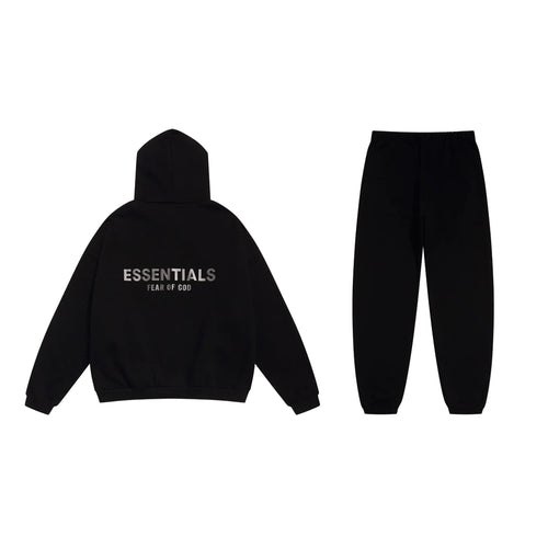 Black Essentials Tracksuit Pullover