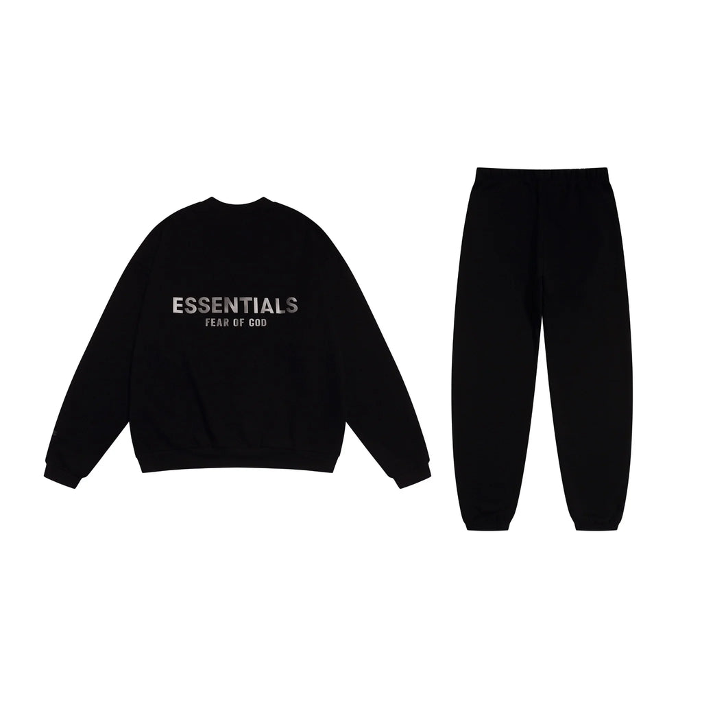 Black Essentials Tracksuit Pullover