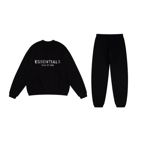 Black Essentials Tracksuit Pullover