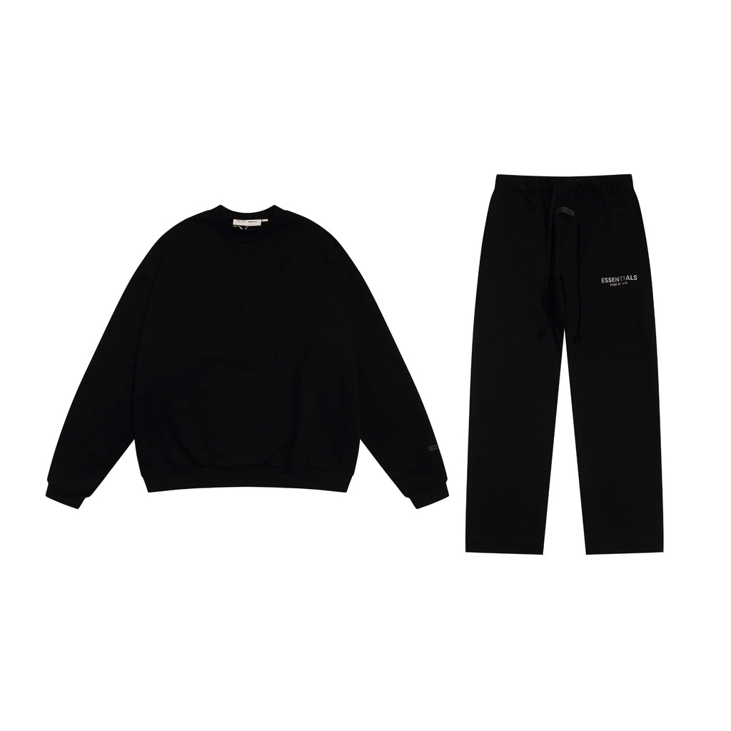 Black Essentials Tracksuit Pullover