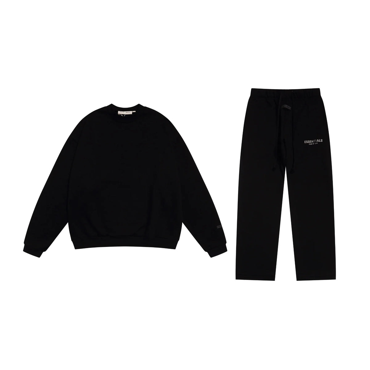 Black Essentials Tracksuit Pullover