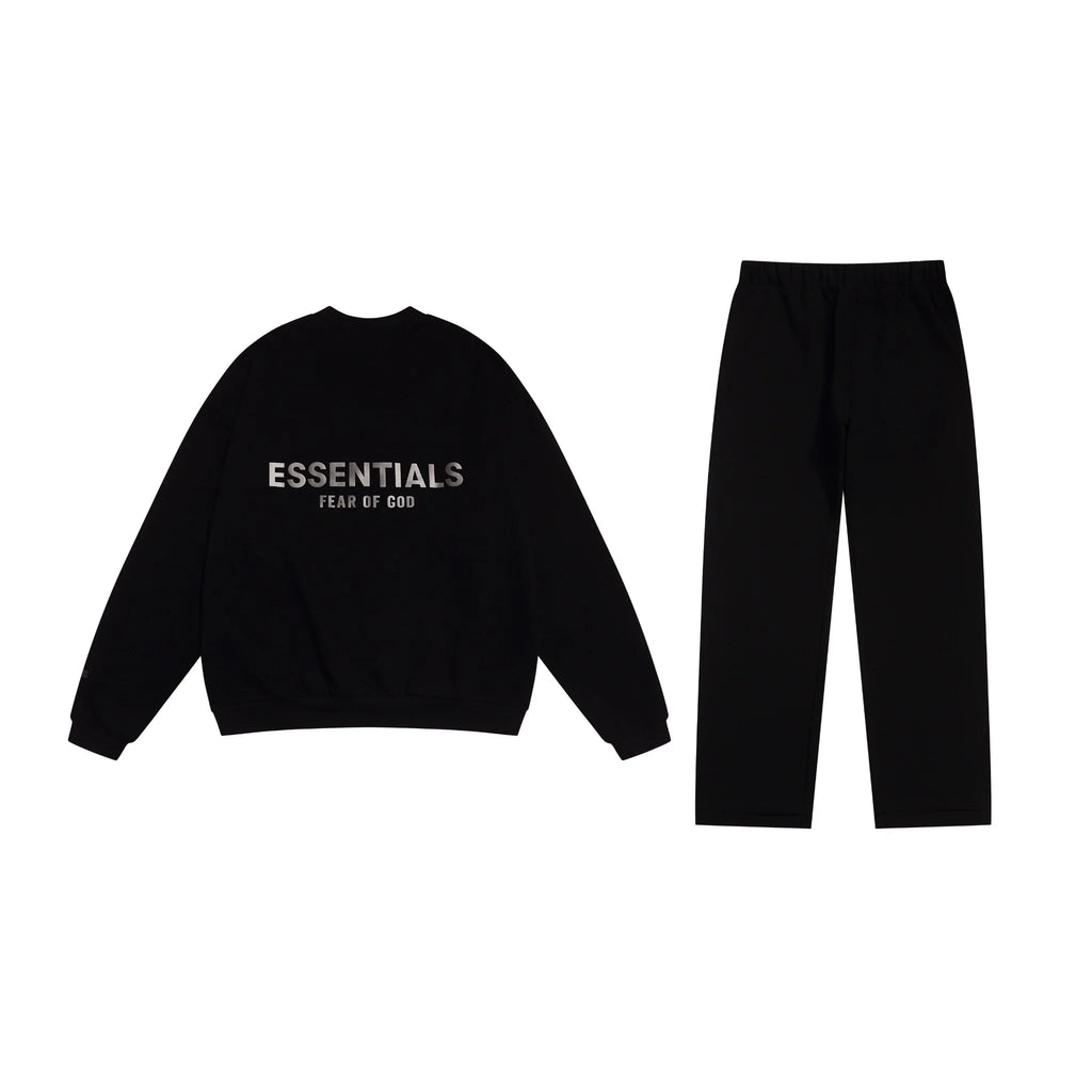 Black Essentials Tracksuit Pullover