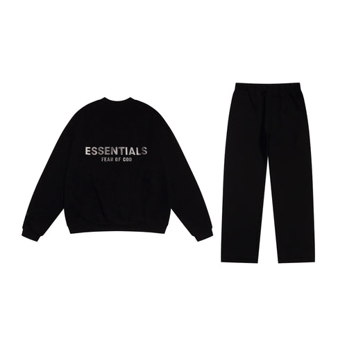 Black Essentials Tracksuit Pullover