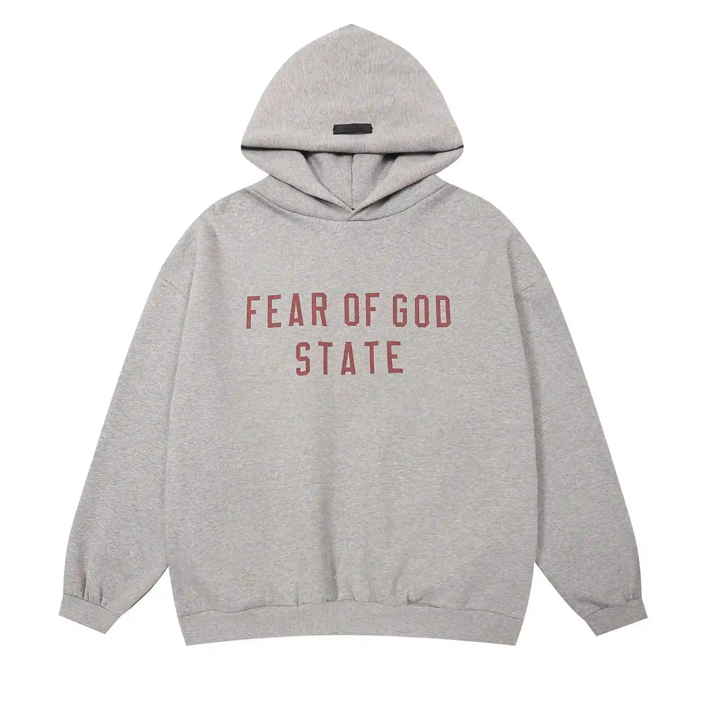 Fear of God Essentials Dark Heather Oatmeal Tracksuit – Classic Fit Hoodie & Jogger Set