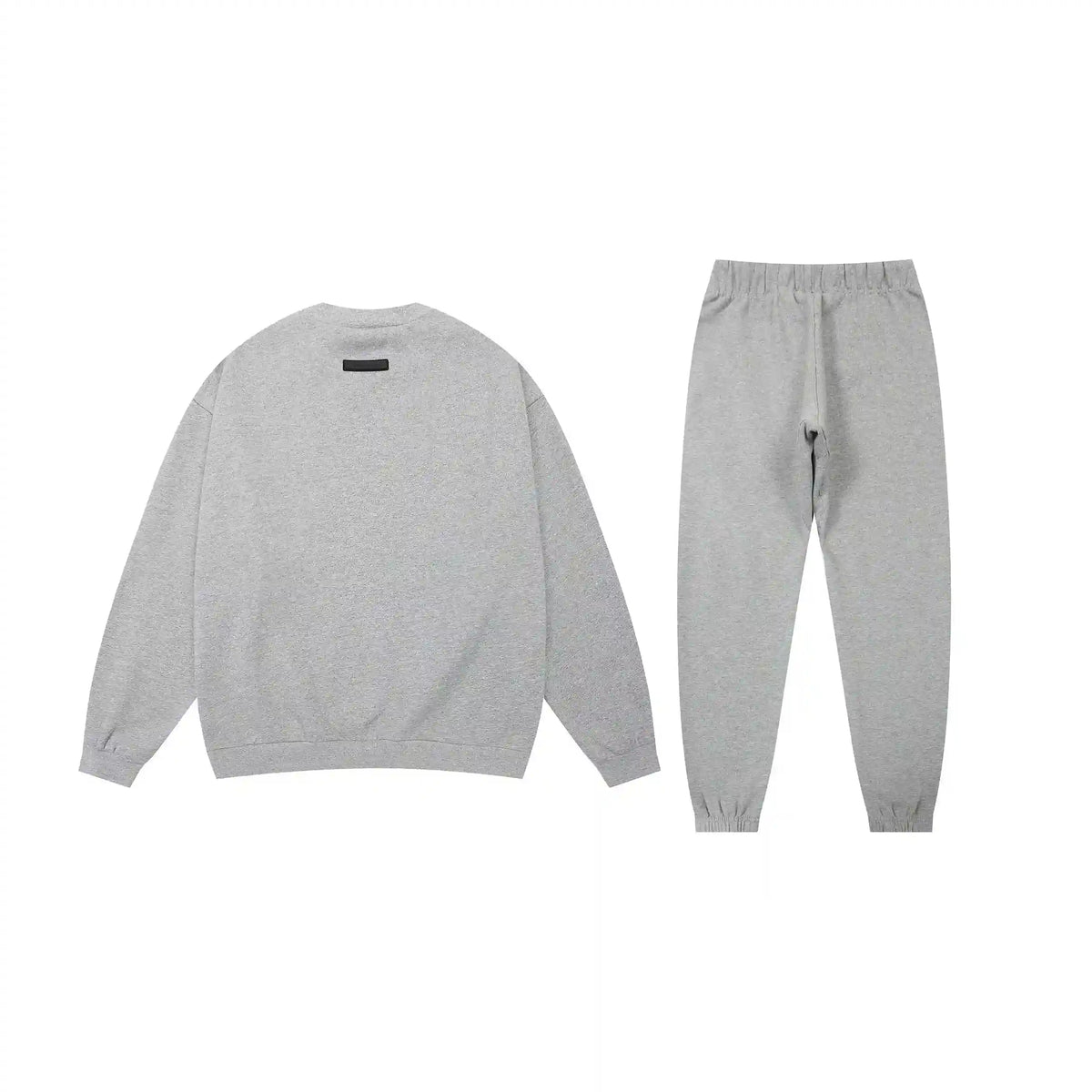 Fear of God Essentials Dark Heather Oatmeal Tracksuit – Classic Fit Crewneck & Jogger Set
