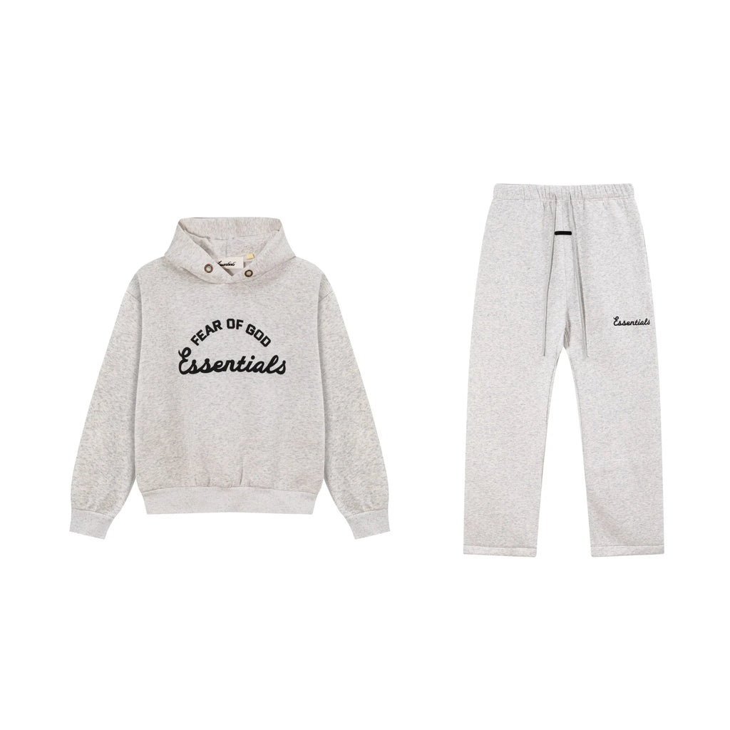 Light Heathered Oatmeal Essentials Tracksuit Pullover