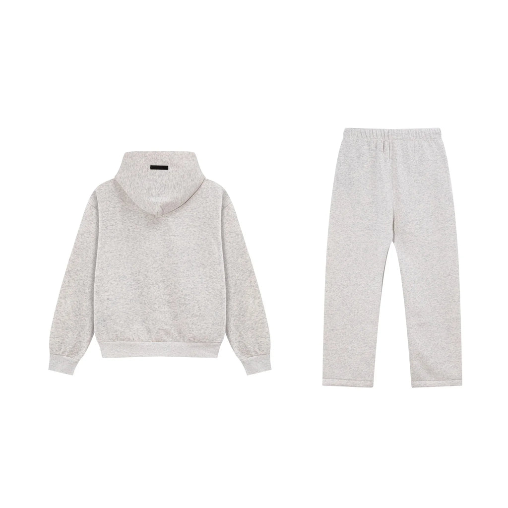 Light Heathered Oatmeal Essentials Tracksuit Pullover