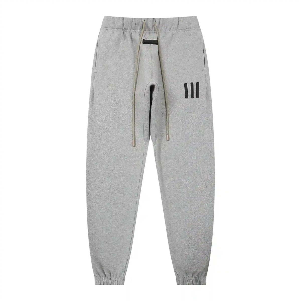 Fear of God Essentials Dark Heather Oatmeal Tracksuit – Classic Fit Crewneck & Jogger Set