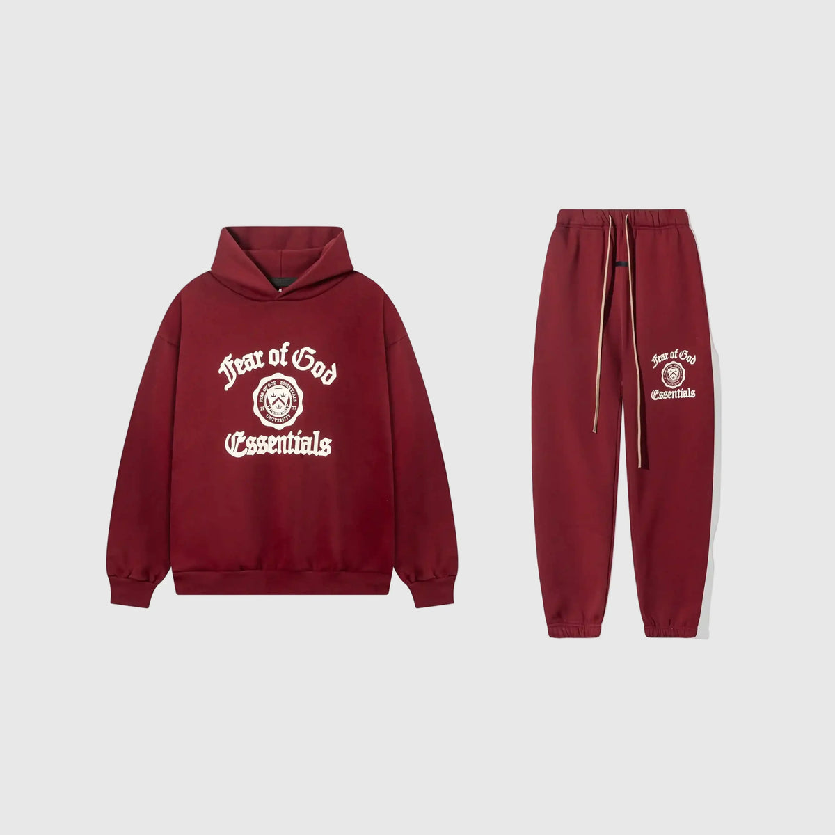 Essentials Tracksuit Red – Fear of God Classic Fleece Matching Set