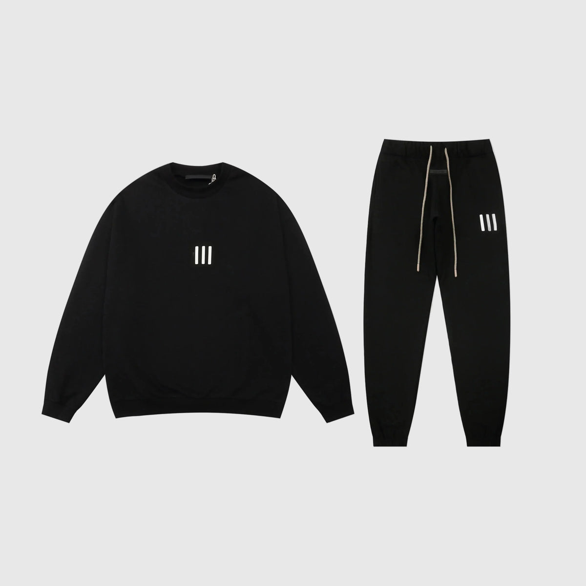 Essentials Black Core Comfort Fleece Tracksuit – Everyday Casual Set