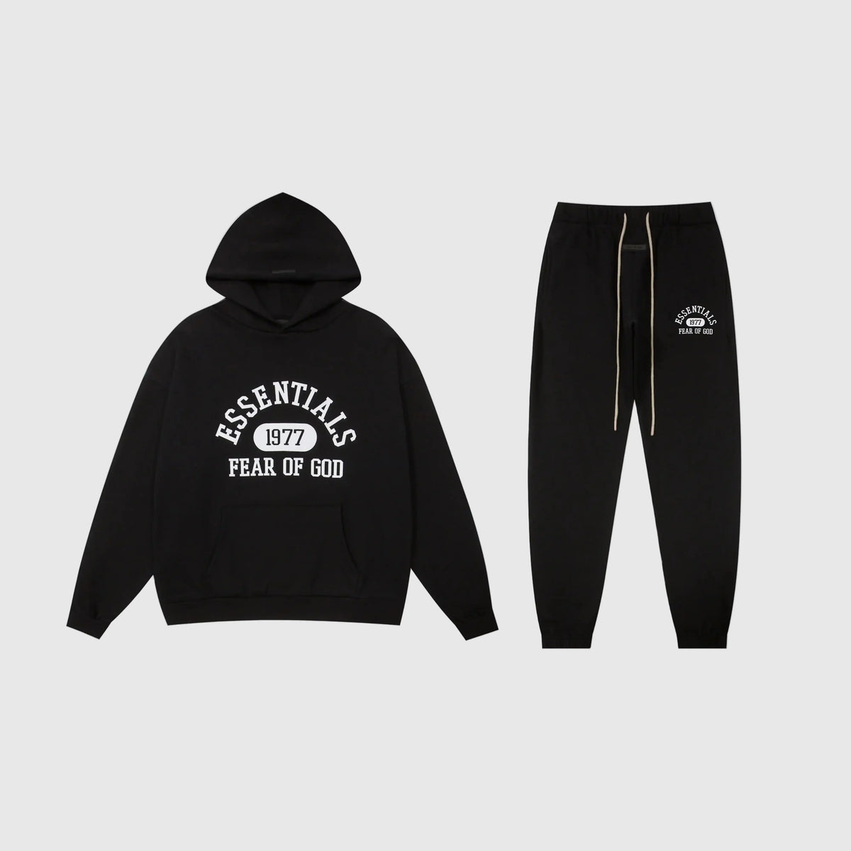Essentials Black Lounge Comfort Fleece Tracksuit – Everyday Casual Set