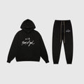 Essentials Black Relaxed Fleece Tracksuit – Everyday Casual Set