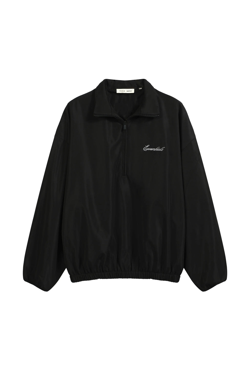 Primary Essentials Tracksuit Black Half-Zip Nylon Pullover