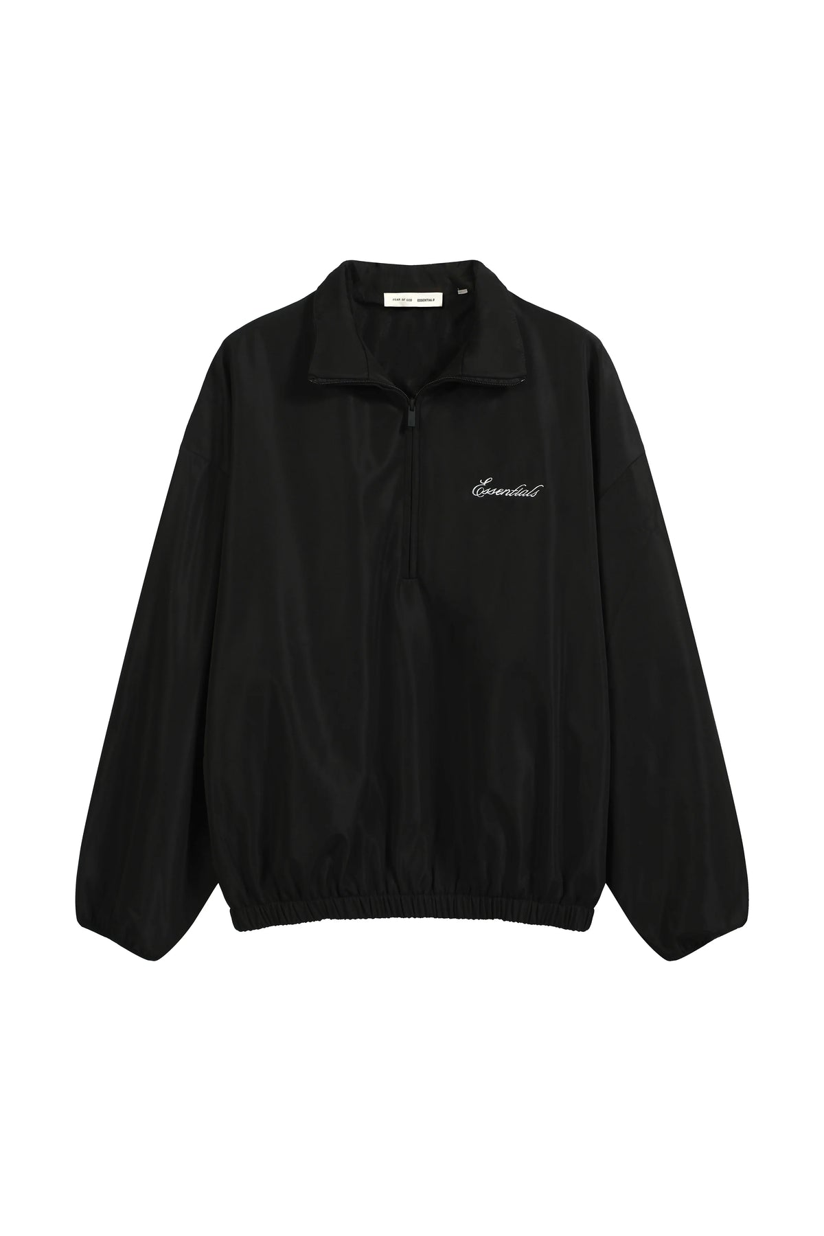 Primary Essentials Tracksuit Black Half-Zip Nylon Pullover