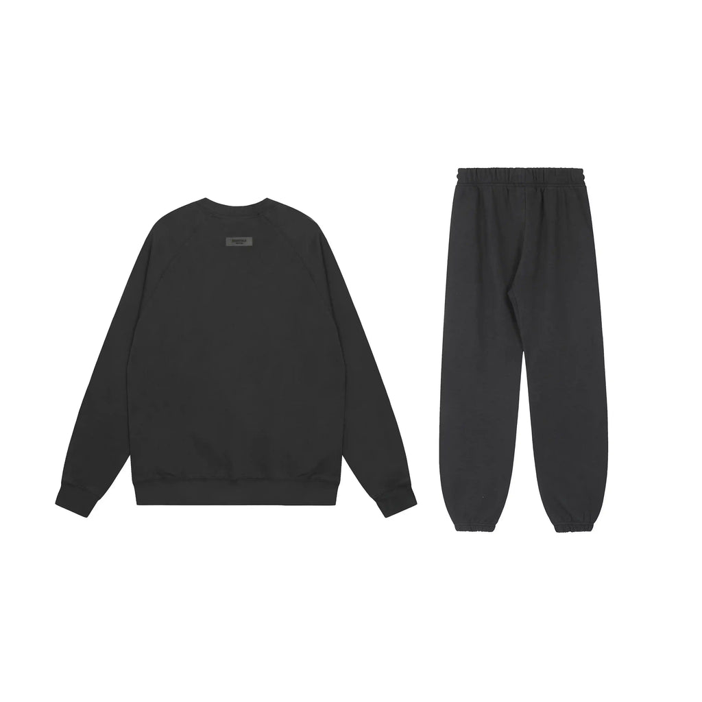 Essentials Black Elevated Core Fleece Tracksuit – Everyday Casual Set
