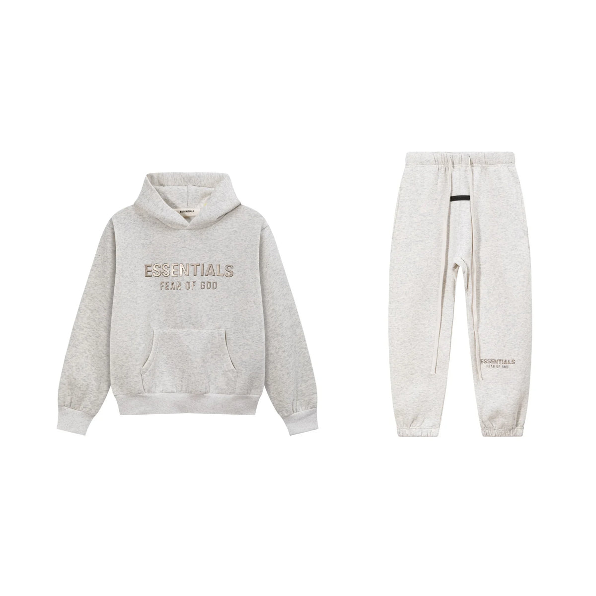 Light Heathered Oatmeal Essentials Tracksuit Pullover