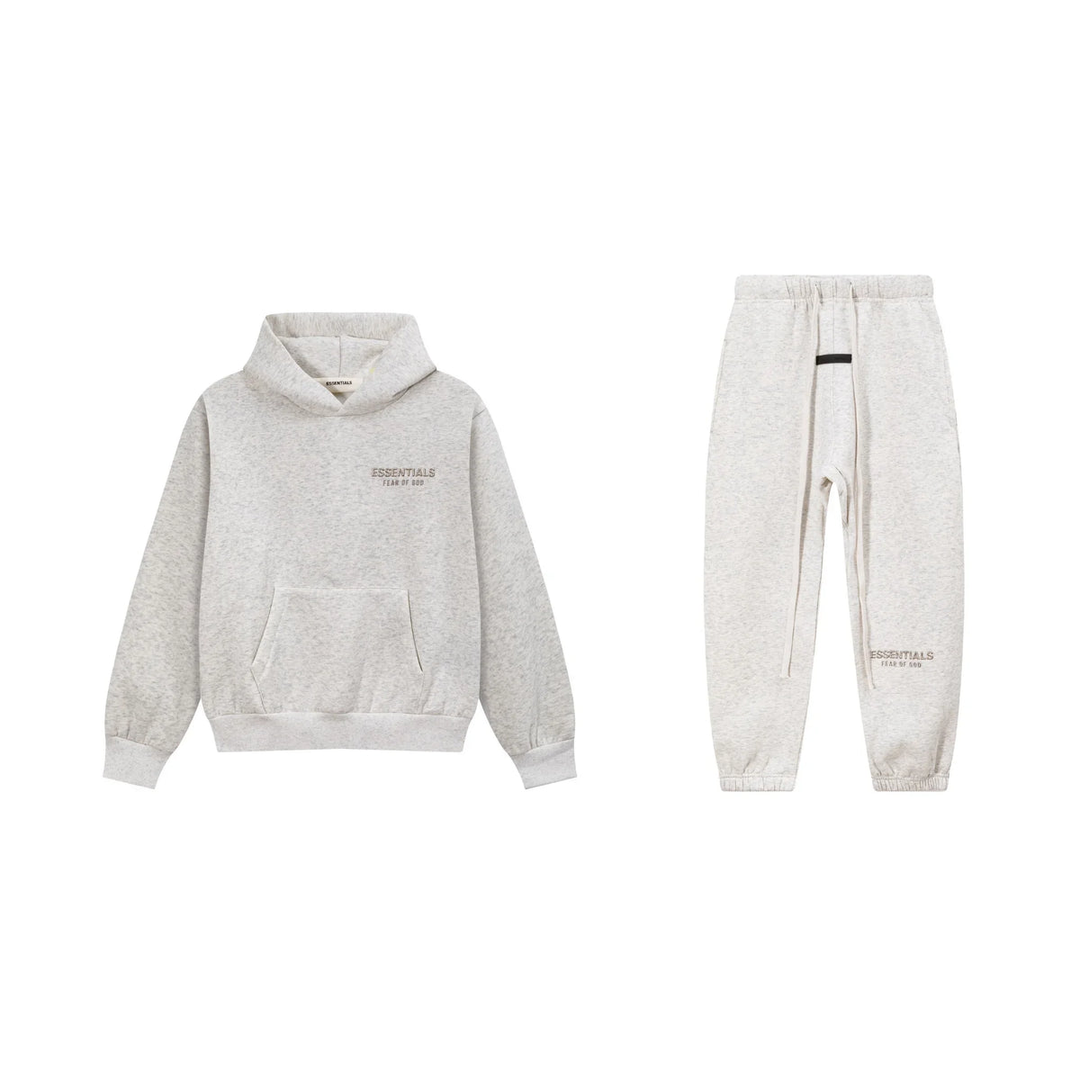 Light Heathered Oatmeal Essentials Tracksuit Pullover