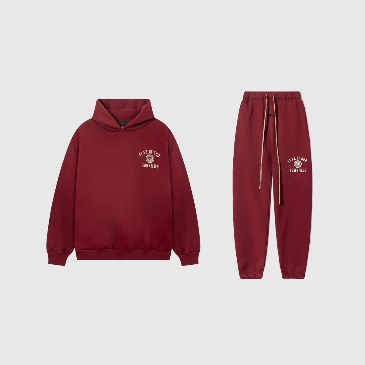 Essentials Dark Chestnut Core Tracksuit – Fear of God Fleece Set