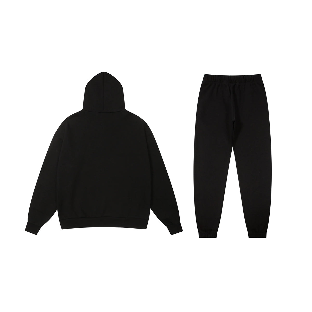 Essentials Black Relaxed Fleece Tracksuit – Everyday Casual Set