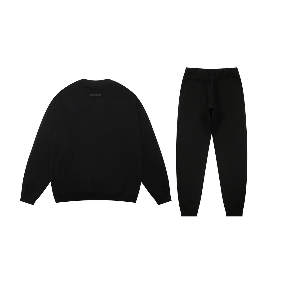 Essentials Black Core Comfort Fleece Tracksuit – Everyday Casual Set