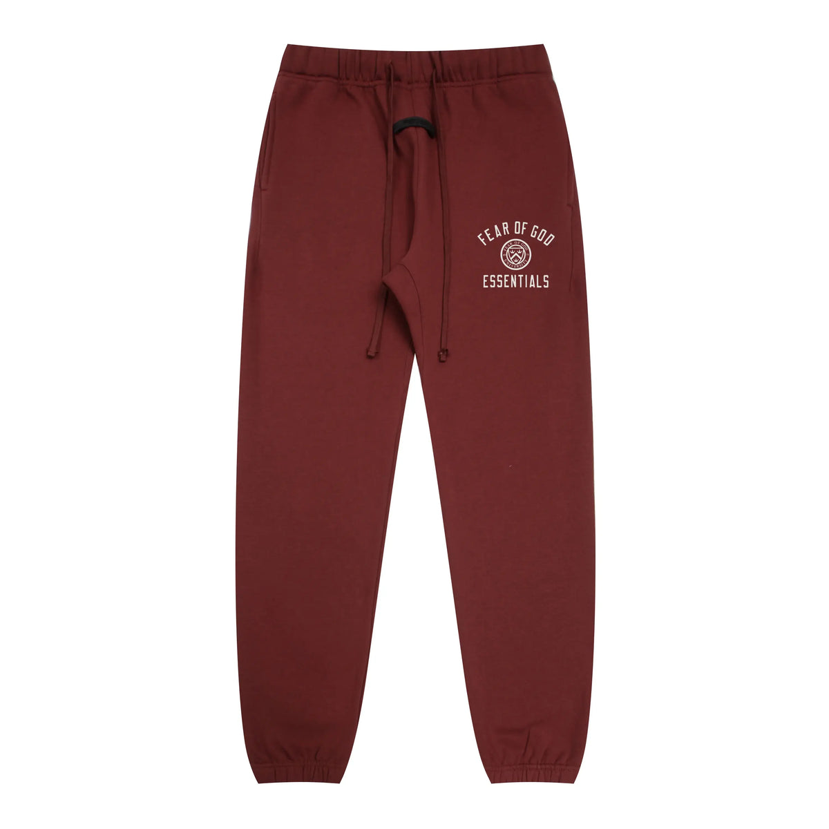 Fear of God Essentials Dark Chestnut Tracksuit – Classic Fit Crewneck & Jogger Set