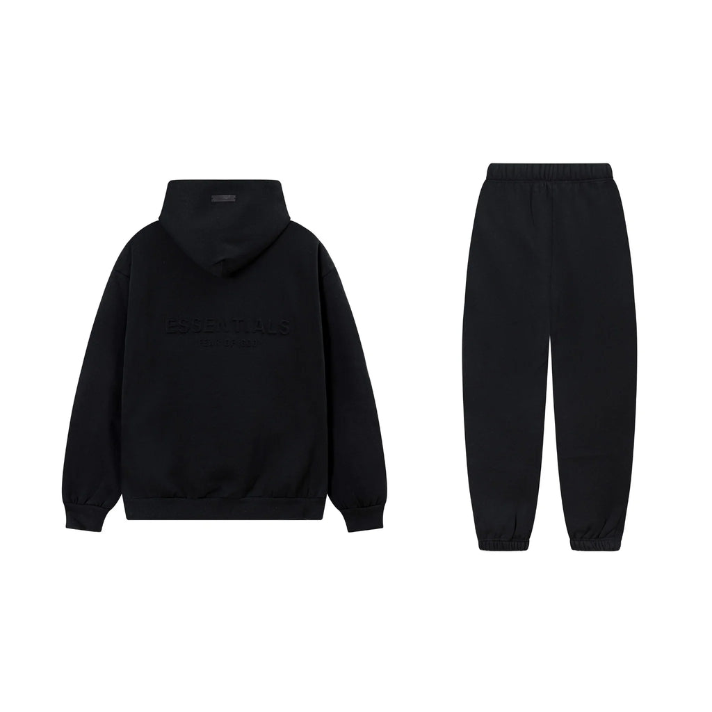 Black Essentials Tracksuit Pullover