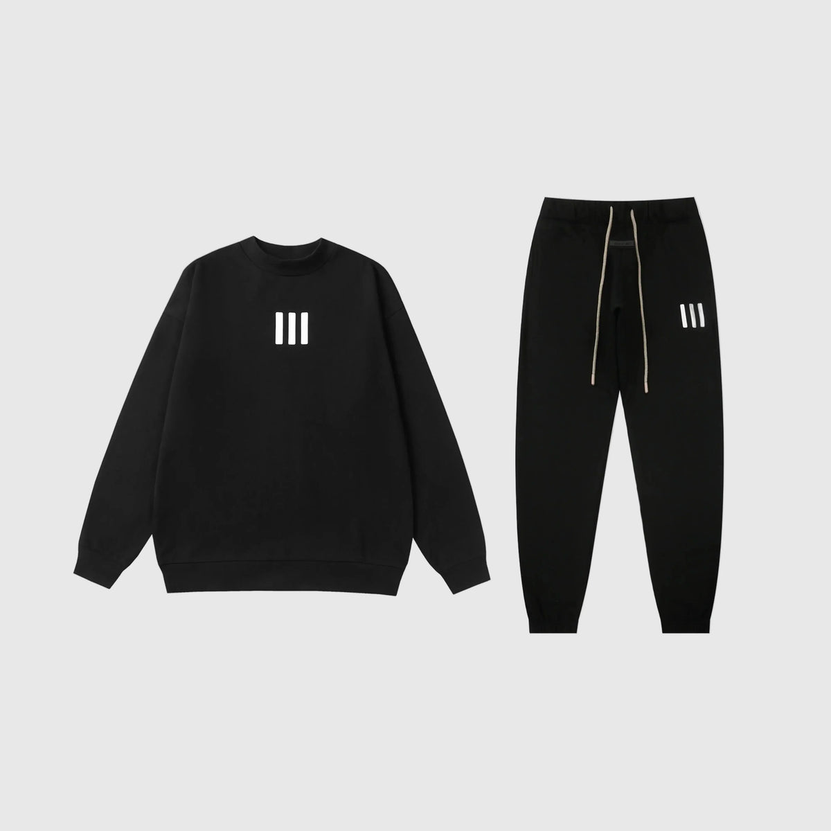 Essentials Black Easy Comfort Fleece Tracksuit – Everyday Casual Set