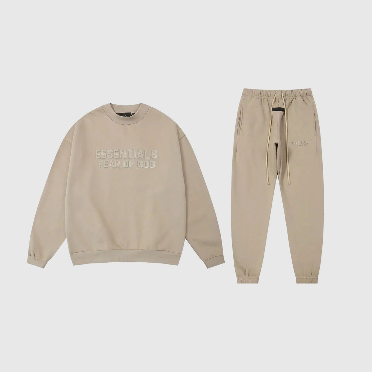 Essentials Tracksuit Pastel Grey – Fear of God Fleece Set