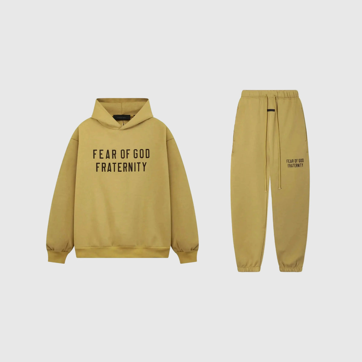 Essentials Garden Yellow Comfort Tracksuit – Fear of God Fleece Set