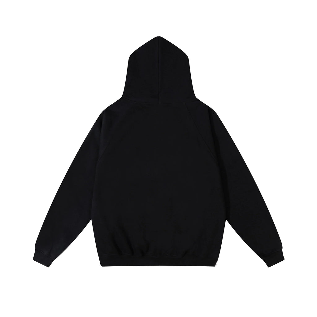 Fear of God Essentials Black Tracksuit – Rubber Logo Hoodie & Jogger Set