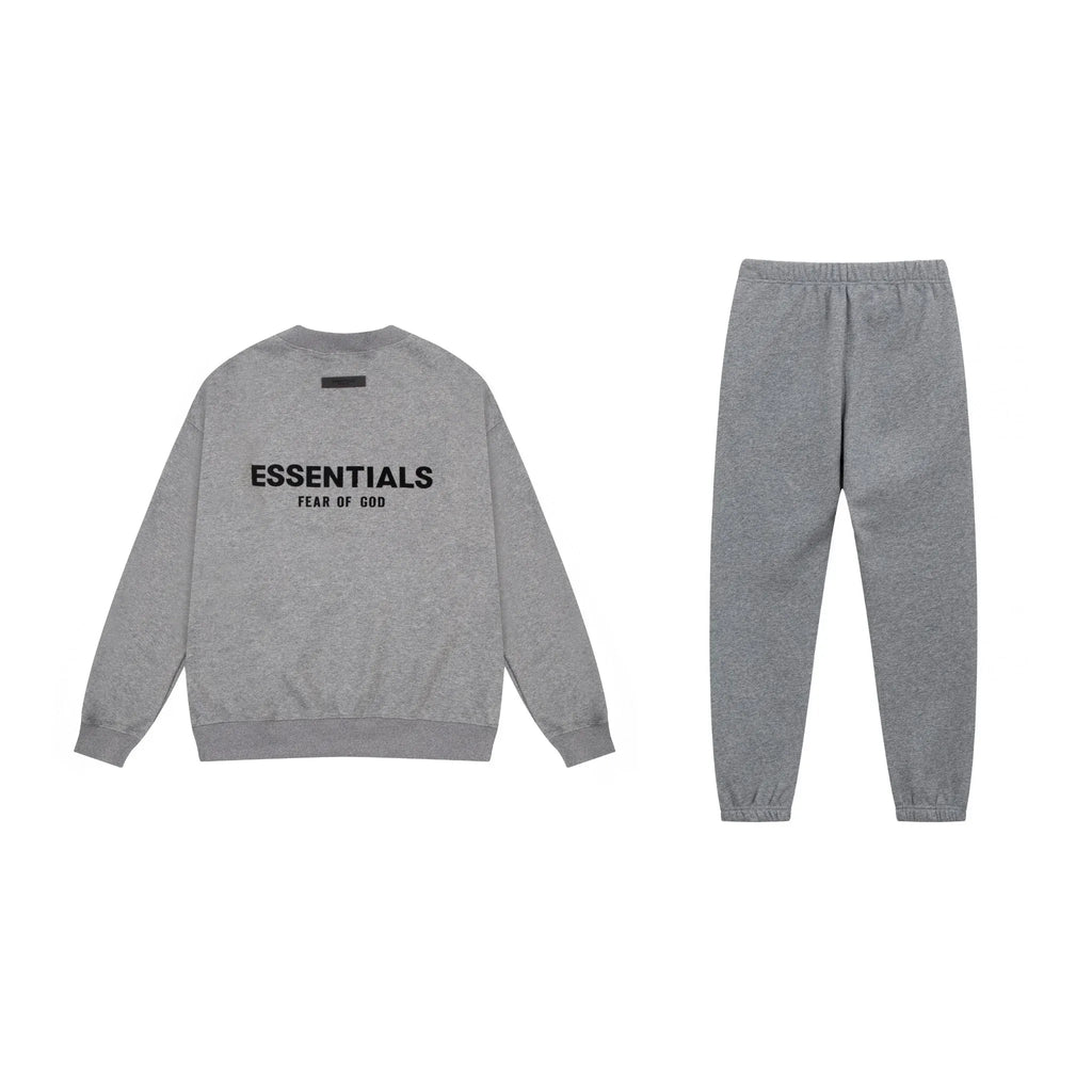 Essentials Dark Heather Oatmeal Fleece Set – Everyday Casual Comfort