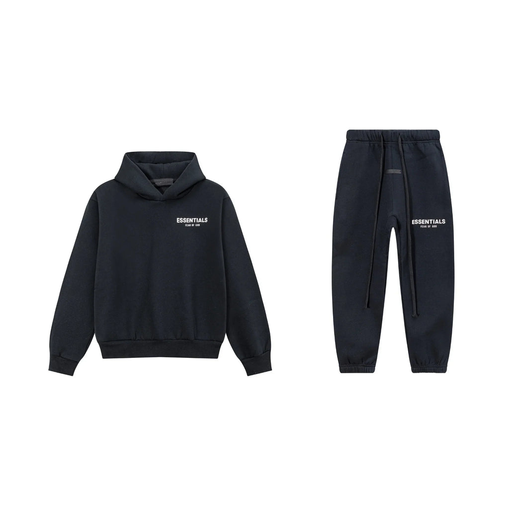 Black Essentials Tracksuit Pullover