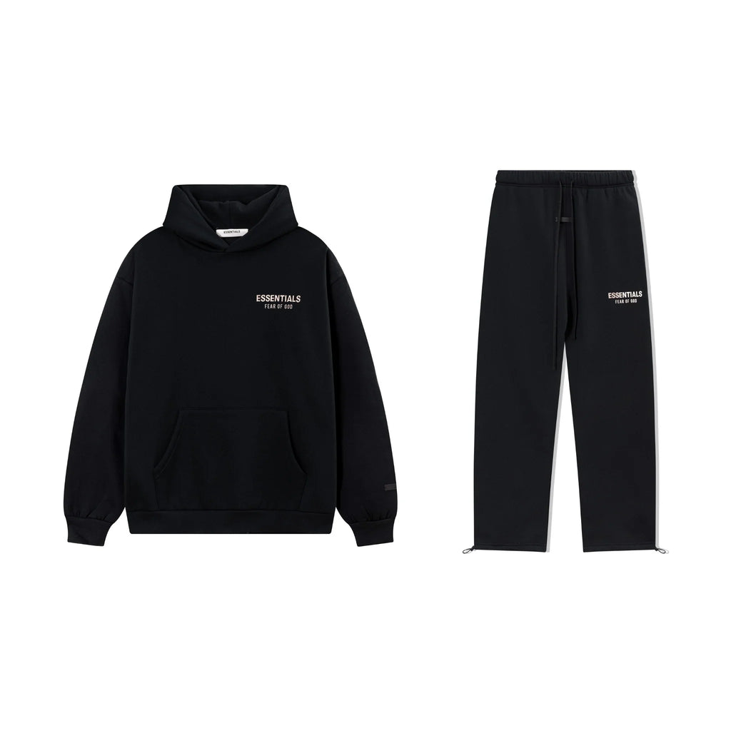 Black Essentials Tracksuit Pullover