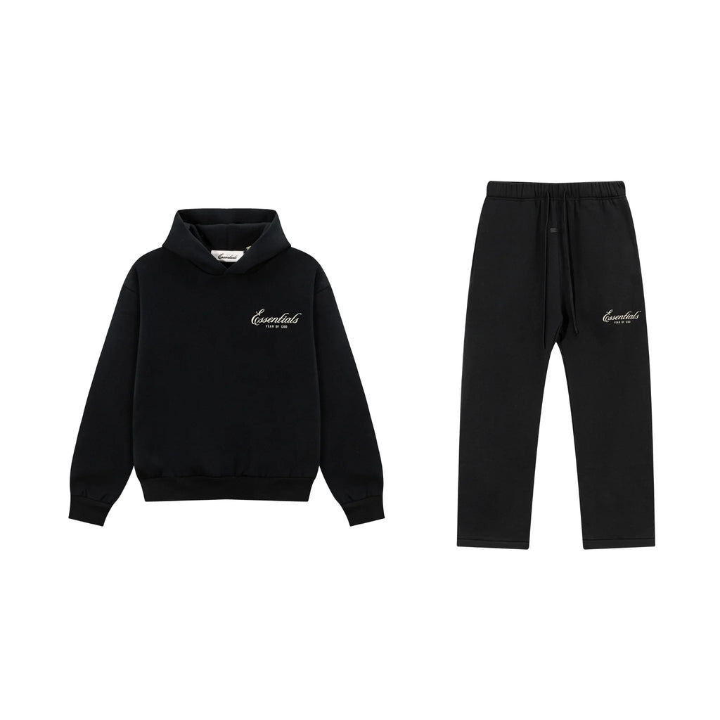 Black Essentials Tracksuit Pullover