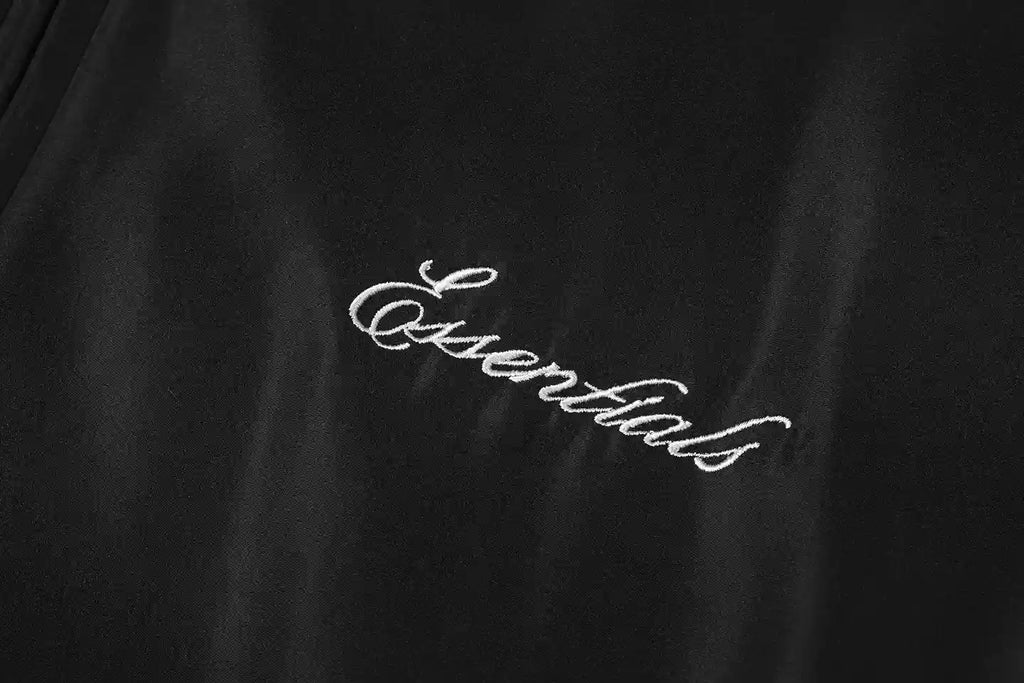 Primary Essentials Tracksuit Black Half-Zip Nylon Pullover