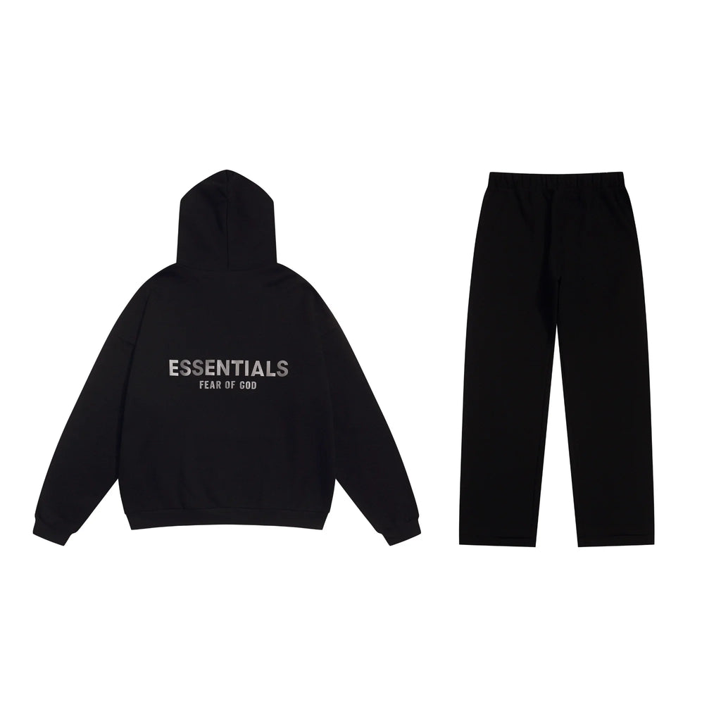 Black Essentials Tracksuit Pullover