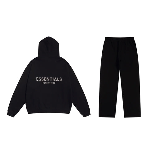 Black Essentials Tracksuit Pullover