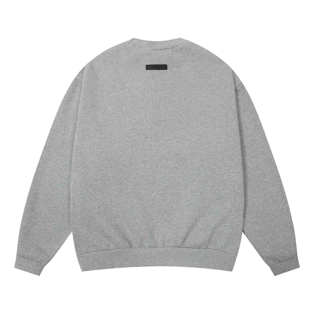 Fear of God Essentials Dark Heather Oatmeal Tracksuit – Classic Fit Crewneck & Jogger Set