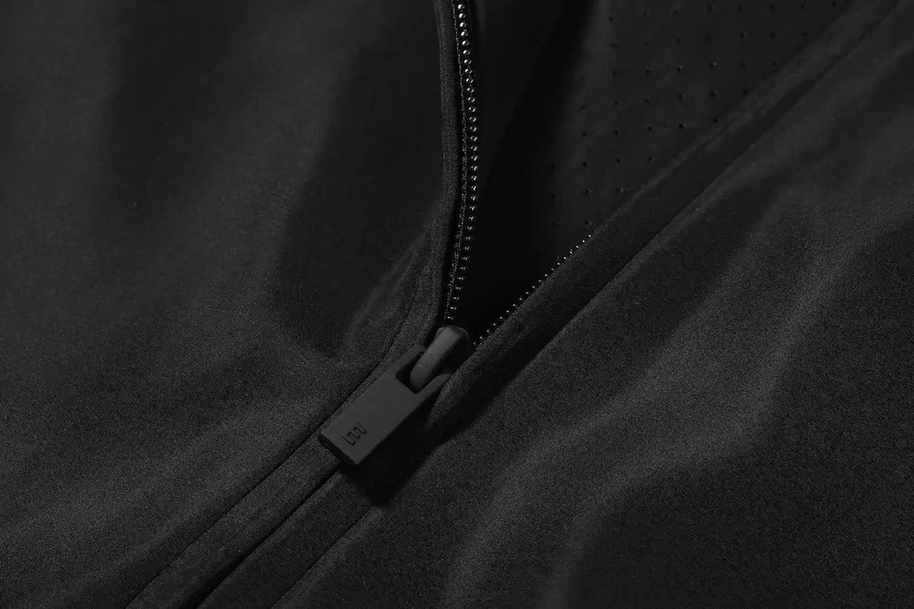 Primary Essentials Tracksuit Black Half-Zip Nylon Pullover