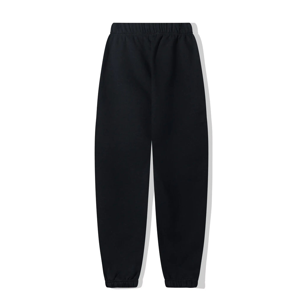 Fear of God Essentials Black Tracksuit – Rubber Logo Hoodie & Jogger Set